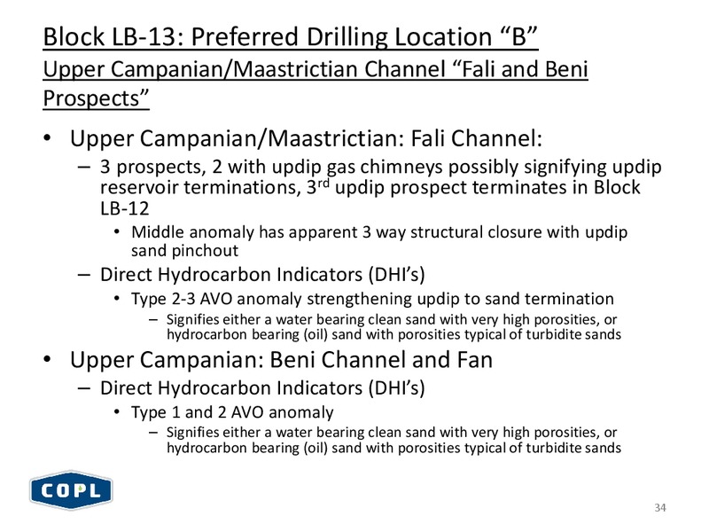 CANACCORD GENUITY GLOBAL ENERGY CONFERENCE – Canadian Overseas Petroleum Ltd – slide 33