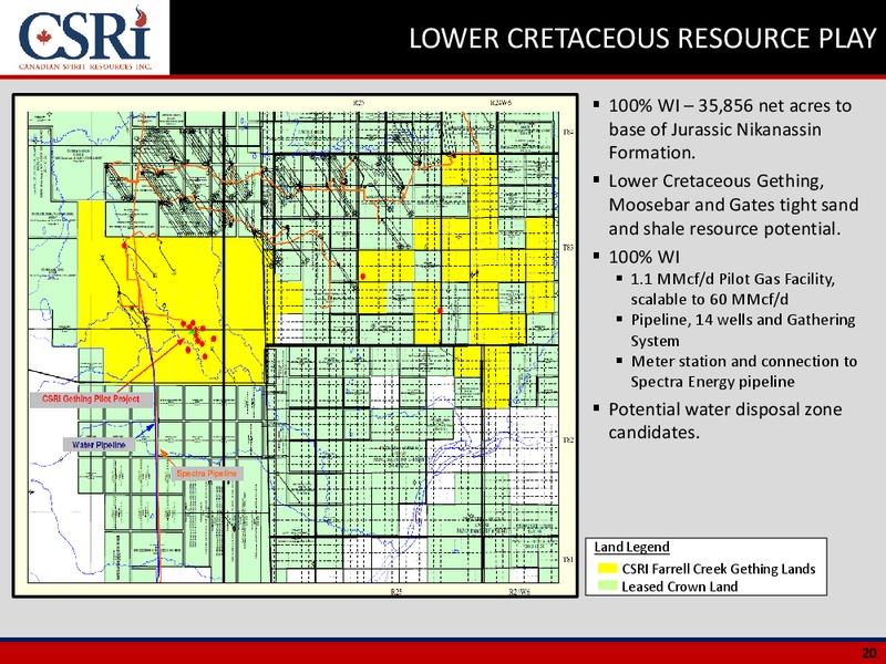 APRIL 2015 CORPORATE PRESENTATION – Canadian Spirit Resources Inc. – slide 19