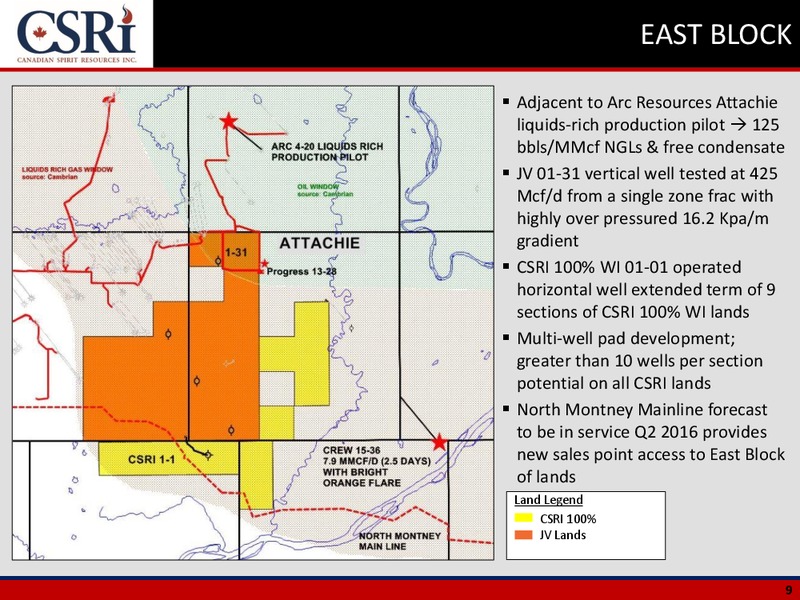 Corporate Presentation September 2015 – Canadian Spirit Resources Inc. – slide 8