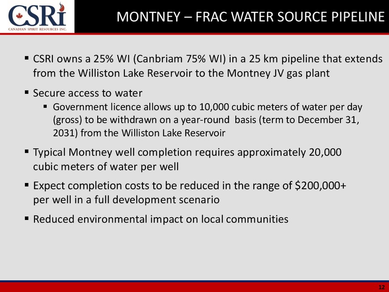Corporate Presentation September 2015 – Canadian Spirit Resources Inc. – slide 11