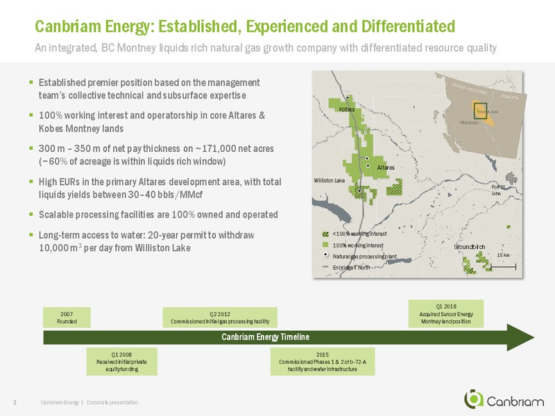 January 2019 Corporate Presentation – Canbriam Energy – slide 2