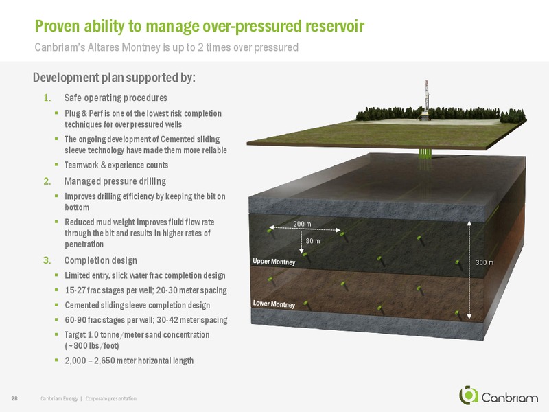 November 2016 Investor Presentation – Canbriam Energy – slide 28