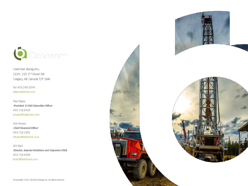 November 2018 Corporate Presentation – Canbriam Energy – slide 36