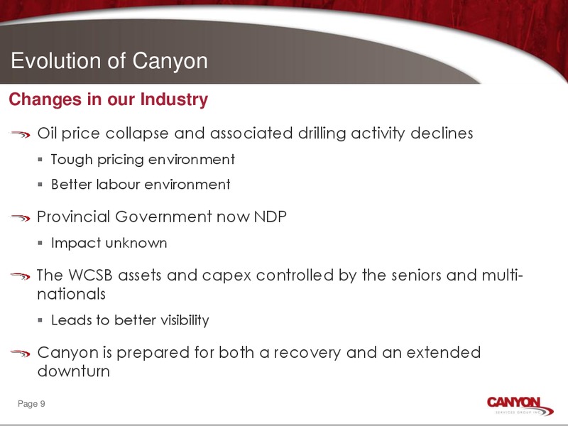 May 2015 Annual General Meeting – Canyon Services Group Inc. – slide 8