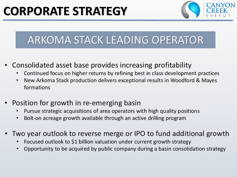 August 2018 Enercom Conference – Canyon Creek Energy LLC – slide 3