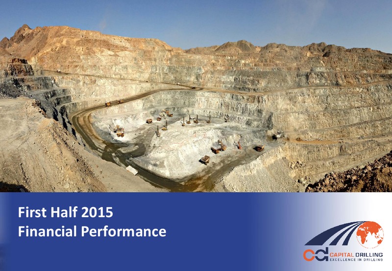 Q2 2015 Results – Capital Drilling Ltd – slide 3