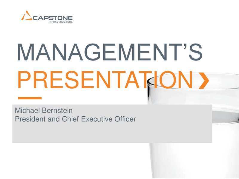 JUNE 2015 ANNUAL GENERAL MEETING OF SHAREHOLDERS – Capstone Infrastructure – slide 4