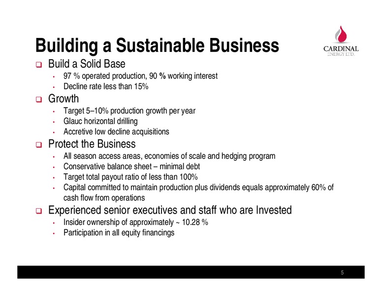 April 2014 Corporate Presentation – Cardinal Energy Ltd. – slide 3