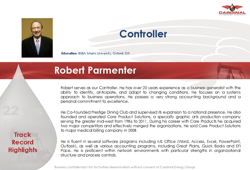 APRIL 2014 INVESTOR PRESENTATION – Cardinal Energy Group Inc. – slide 20