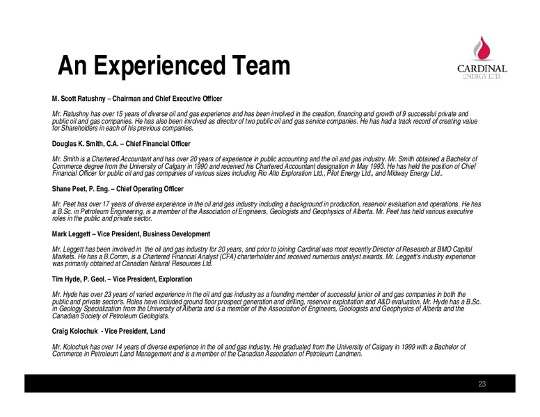 JANUARY 2014 CORPORATE PRESENTATION – Cardinal Energy Ltd. – slide 20