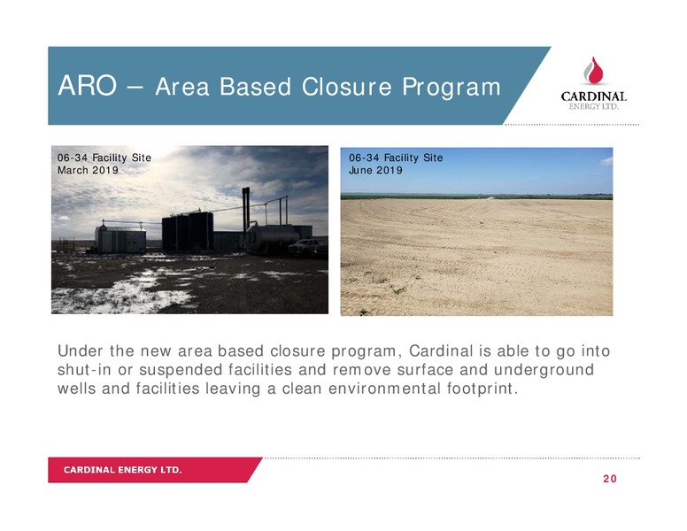 August 2019 Corporate Presentation – Cardinal Energy Ltd. – slide 20