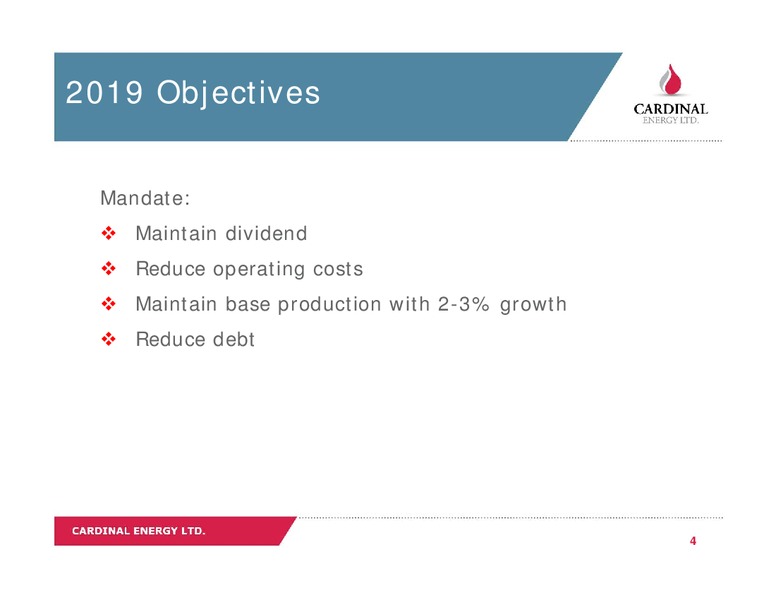 September 2018 Corporate Presentation – Cardinal Energy Ltd. – slide 4