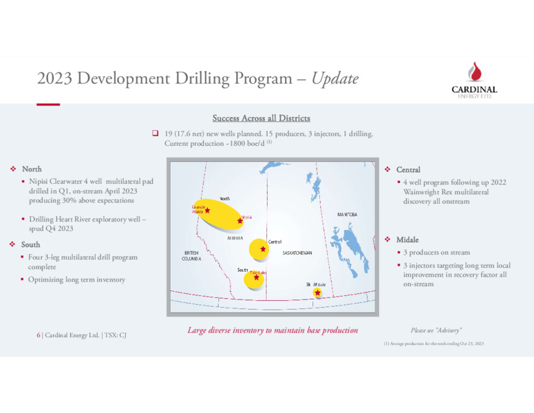 Q3 2023 Earnings Presentation – Cardinal Energy Ltd. – slide 6