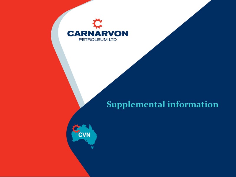 January 2018 Corporate Presentation – Carnarvon Petroleum Ltd. – slide 24