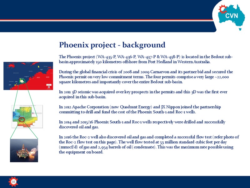 March 2018 Corporate Presentation – Carnarvon Petroleum Ltd. – slide 35
