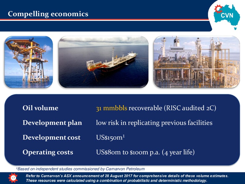 April 2018 Corporate Presentation – Carnarvon Petroleum Ltd. – slide 16
