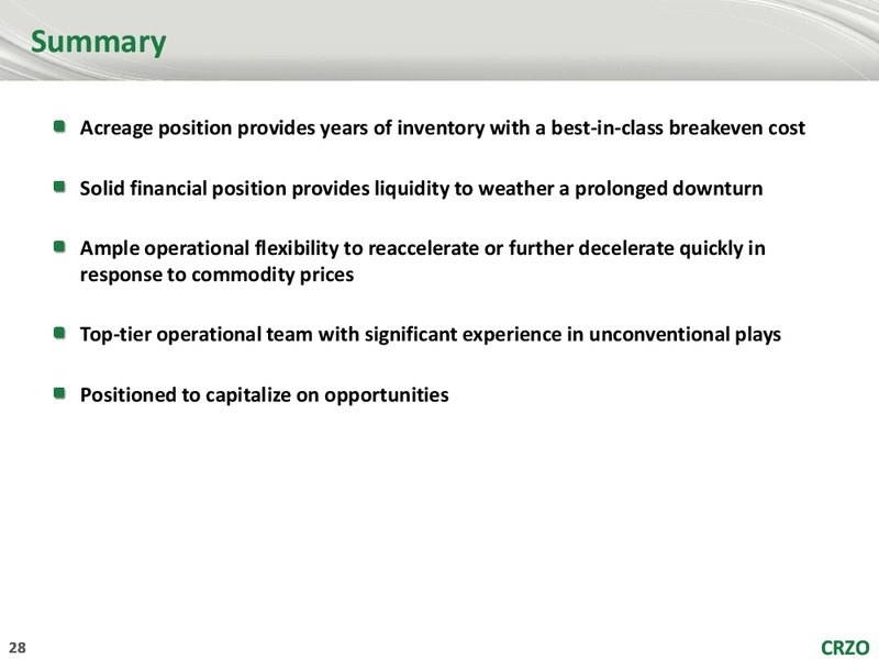 RBC Capital Markets Global Energy and Power Executive Conference – Carrizo Oil & Gas Inc. – slide 27