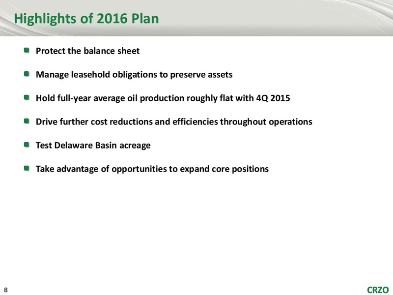 BMO Capital Markets – Carrizo Oil & Gas Inc. – slide 7