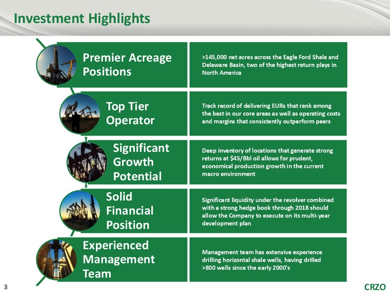 November 2017 Investor Presentation – Carrizo Oil & Gas Inc. – slide 2