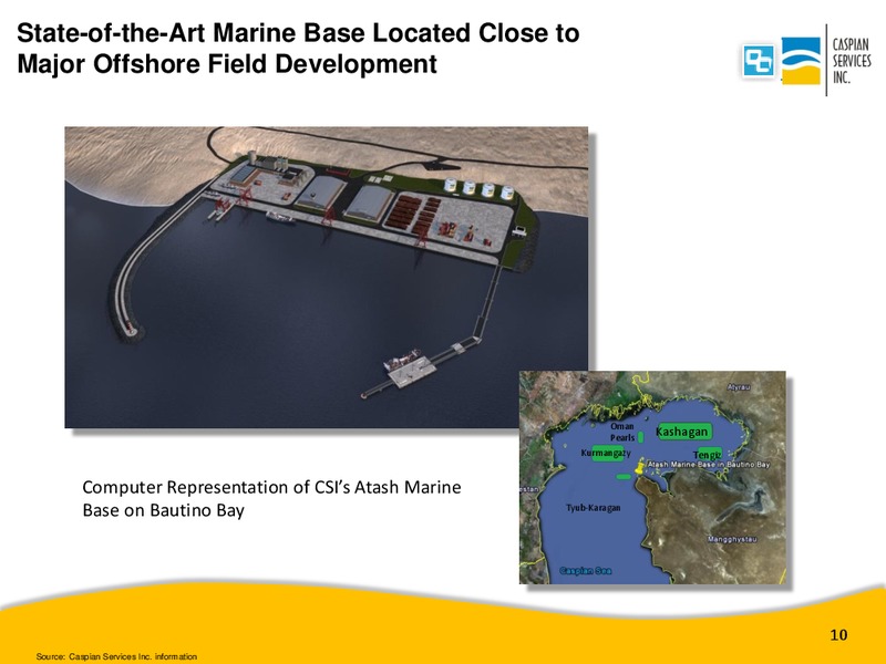 MAY 2015 CORPORATE PRESENTATION – Caspian Services Inc – slide 11