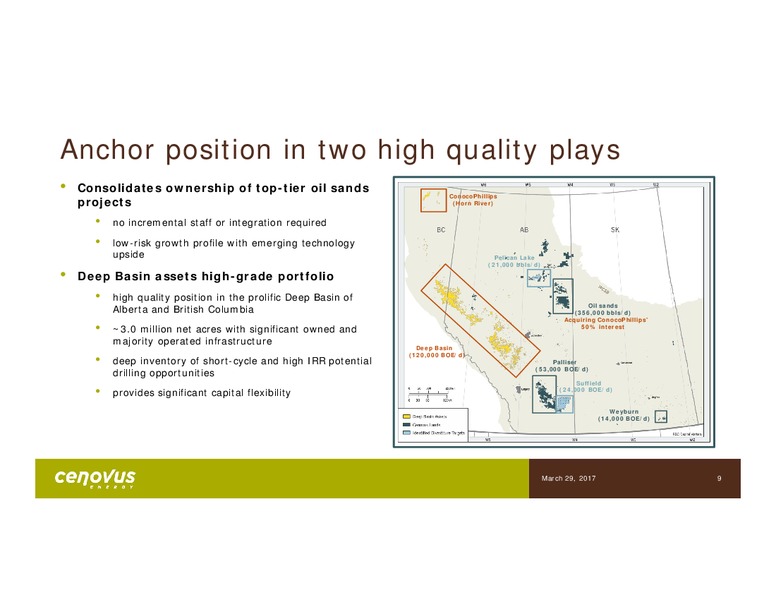 Acquisition Western Canadian Assets Presentation – Cenovus Energy Inc. – slide 4