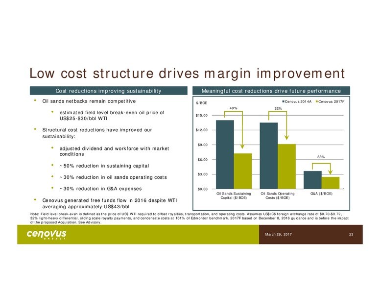 Acquisition Western Canadian Assets Presentation – Cenovus Energy Inc. – slide 18