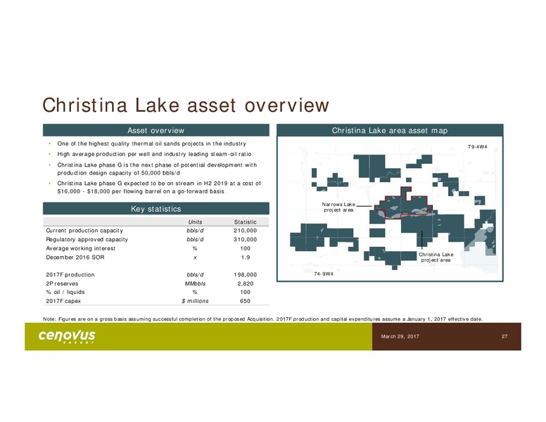 Acquisition Western Canadian Assets Presentation – Cenovus Energy Inc. – slide 22