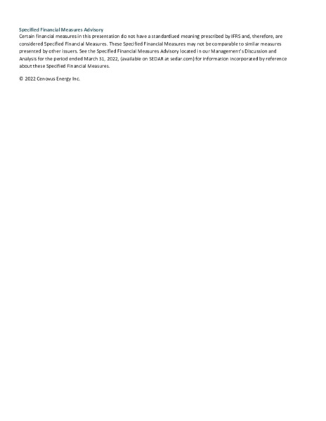 April 2022 Corporate Presentation – Cenovus Energy Inc. – slide 30
