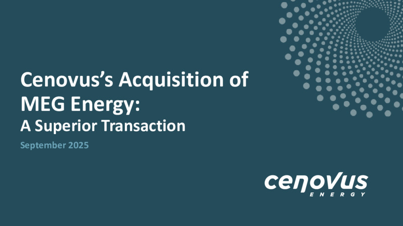 September 2025 Investor Presentation – Cenovus Energy Inc. – slide 1