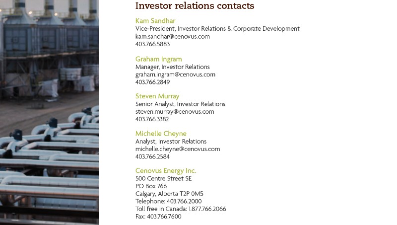 April 2017 Investor Presentation – Cenovus Energy Inc. – slide 38