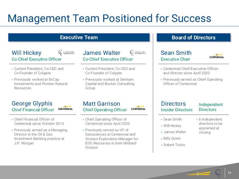 Combination of Centennial & Colgate – Centennial Resource Development – slide 15