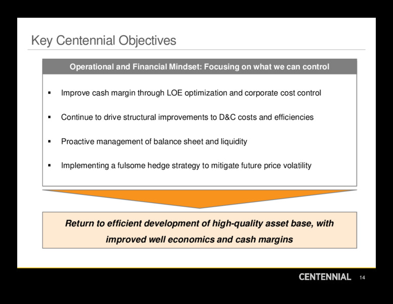 Q2 2020 Earnings Presentation – Centennial Resource Development – slide 13