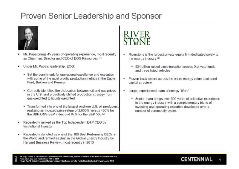 July 2016 Investor Presentation – Centennial Resources Development – slide 3
