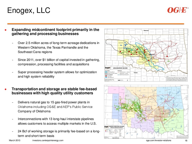 MARCH 2013 INVESTOR PRESENTATION – Centerpoint Energy, Inc. – slide 18