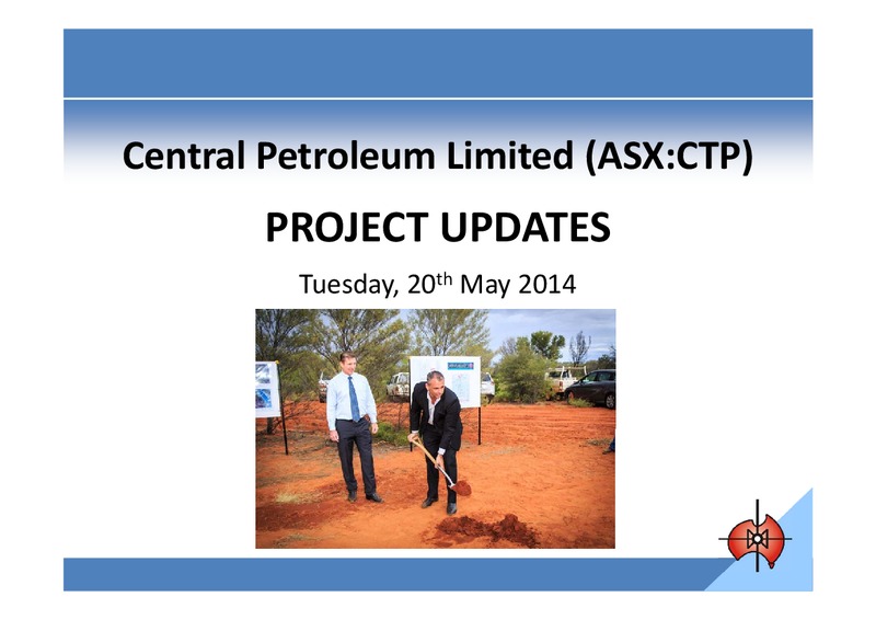 Project Updates – Central Petroleum Ltd. – slide 1