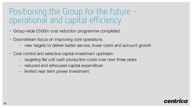 FEBRUARY 2014 INVESTOR PRESENTATION – Centrica Plc – slide 29