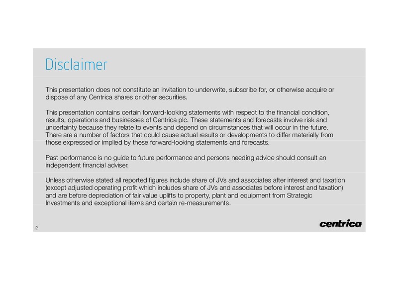 2012 FULL YEAR RESULTS – Centrica Plc – slide 2