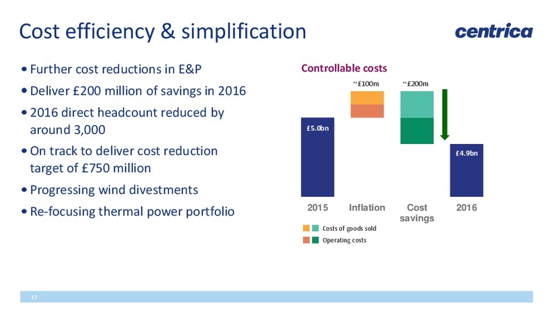 Annual General Meeting – Centrica Plc – slide 17