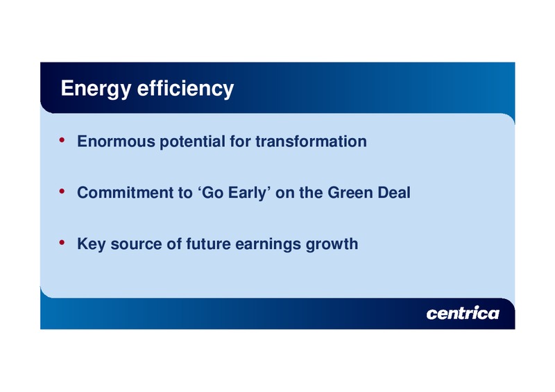 MAY 2011 ANNUAL GENERAL MEETING – Centrica Plc – slide 15
