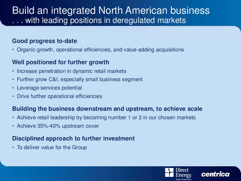 DIRECT ENERGY INVESTOR DAY – Centrica Plc – slide 27