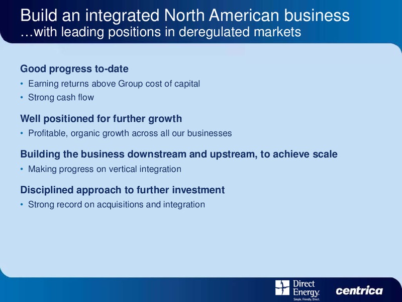 DIRECT ENERGY INVESTOR DAY – Centrica Plc – slide 36