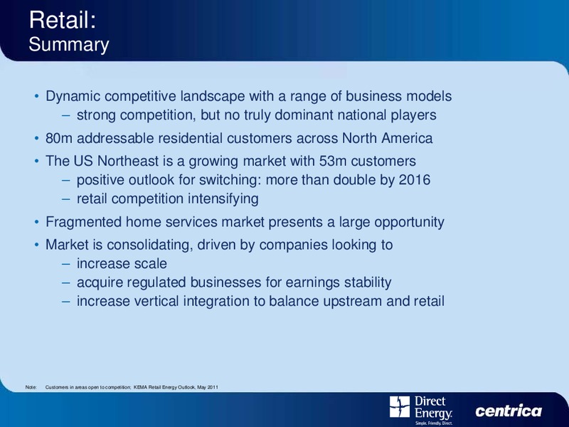 DIRECT ENERGY INVESTOR DAY – Centrica Plc – slide 55