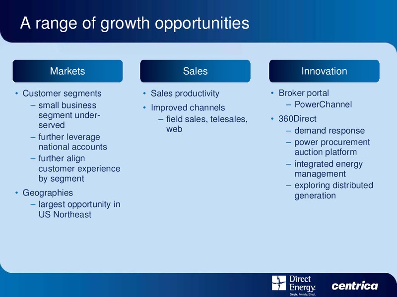 DIRECT ENERGY INVESTOR DAY – Centrica Plc – slide 88