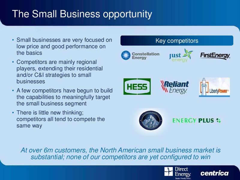 DIRECT ENERGY INVESTOR DAY – Centrica Plc – slide 89