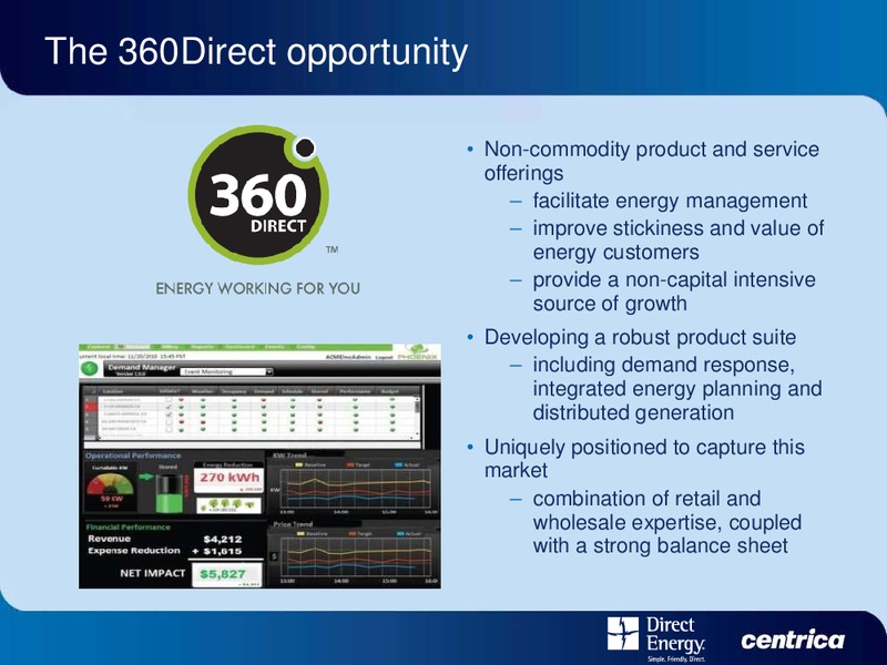 DIRECT ENERGY INVESTOR DAY – Centrica Plc – slide 91