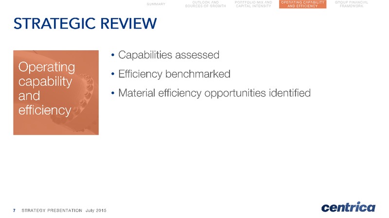 July 2015 Strategic Presentation – Centrica Plc – slide 7