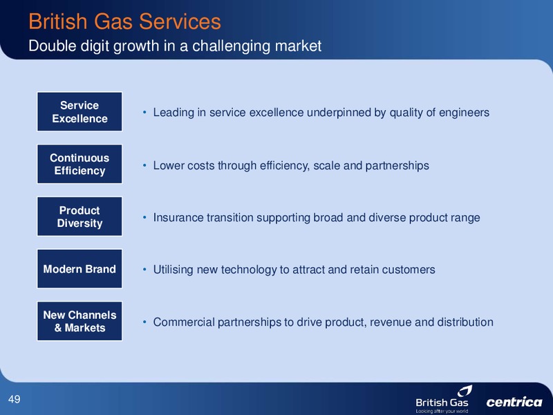 SEPTEMBER 2011 INVESTOR PRESENTATION – Centrica Plc – slide 49