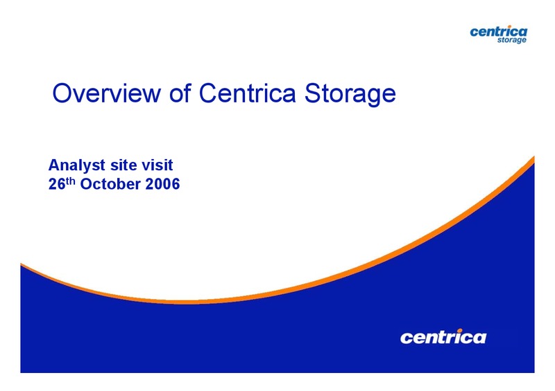 OCTOBER 2006 INVESTOR PRESENTATION – Centrica Plc – slide 1