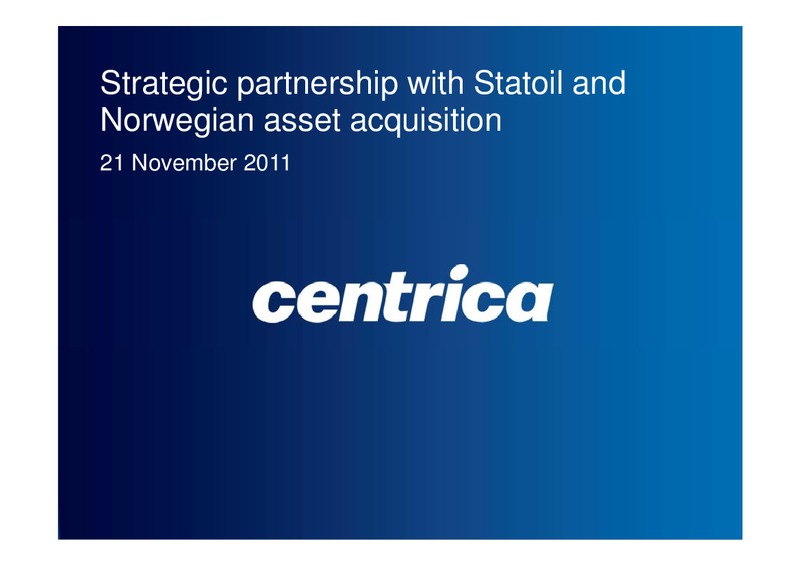 NOVEMBER 2011 INVESTOR PRESENTATION – Centrica Plc – slide 1