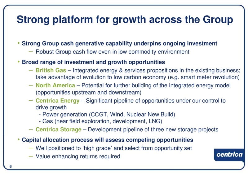 DECEMBER 2009 INVESTOR PRESENTATION – Centrica Plc – slide 7